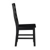 Modern Contemporary Black White 5pc Dining Set Table and 4 Side Chairs Set Wooden Kitchen Dining Furniture Casual Style