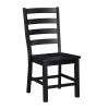 Modern Contemporary Black White 5pc Dining Set Table and 4 Side Chairs Set Wooden Kitchen Dining Furniture Casual Style