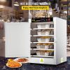 VEVOR Hot Box Food Warmer, 19"x19"x29" Concession Warmer with Water Tray, Five Disposable Catering Pans, Countertop Pizza, Patty, Pastry, Empanada, Co