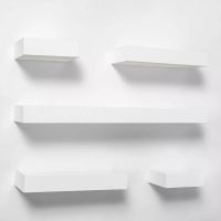 5pc Modern Wall Shelf Set (Color: White)